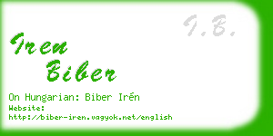 iren biber business card